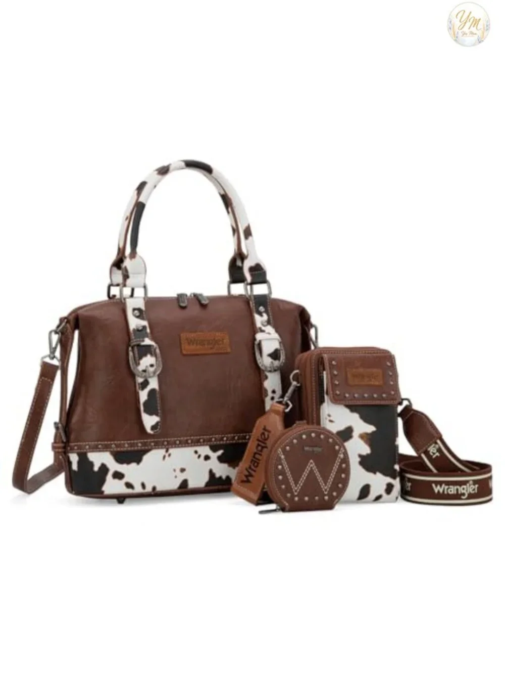 Wrangler by Montana West 3pc Doctor Bag Set Faux Leather Top-Handle Satchel
